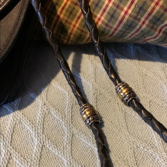 Black Leather Women's Bag with Heart Detail - Picture 4 of 4